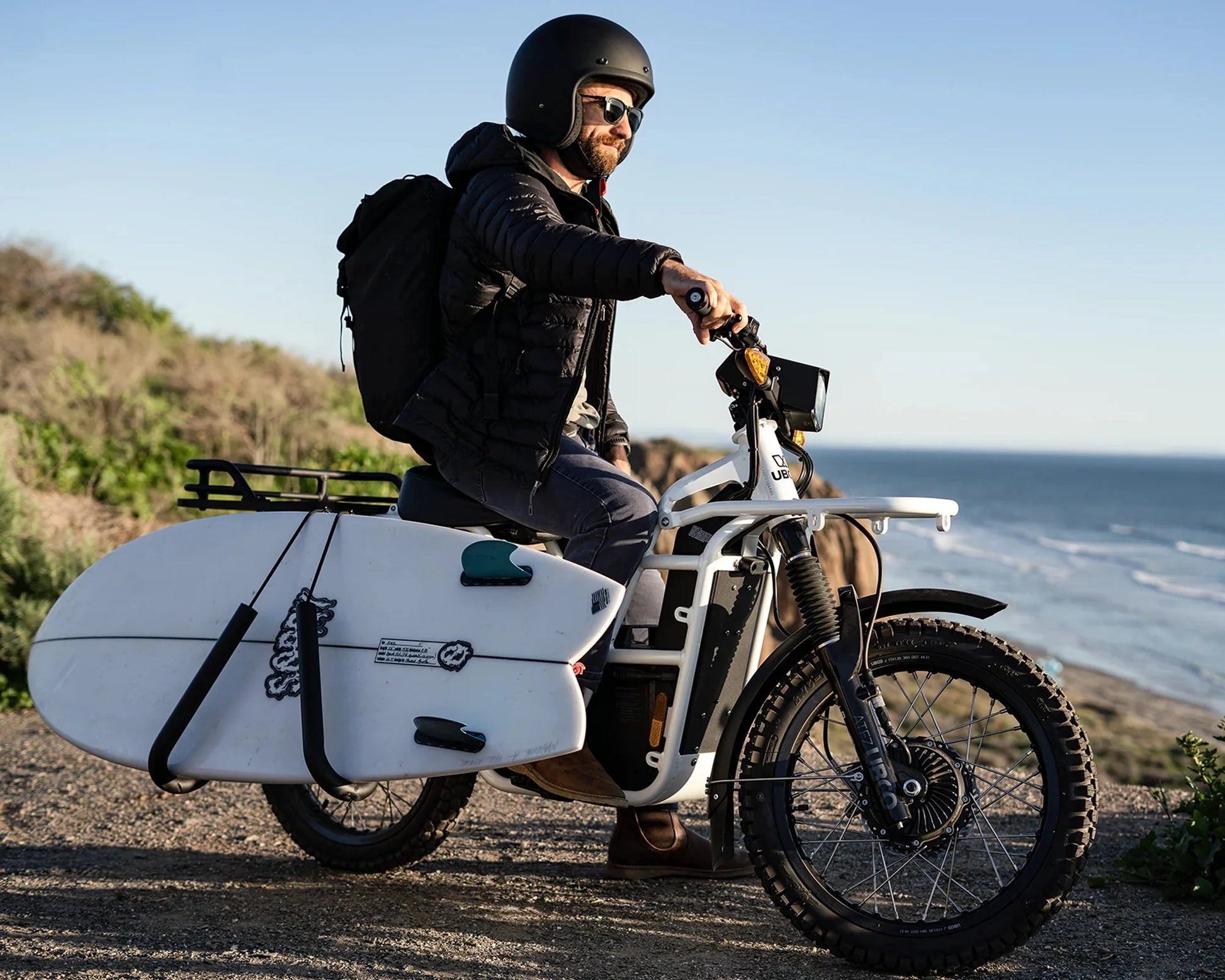 Surfboard attached to UBCO Surfboard Rack