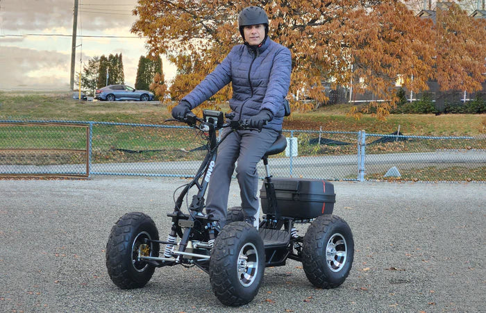 ENVO Electric All Terrain Vehicle (e-ATV) with man on it