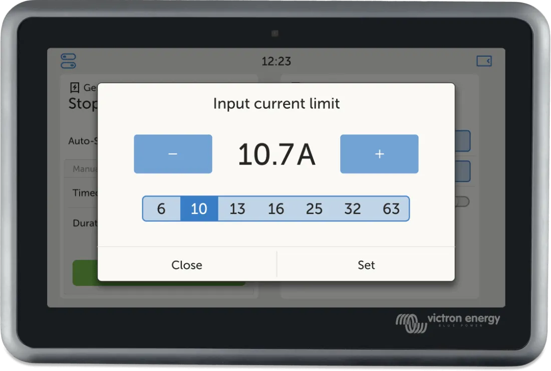 Victron Energy Ekrano GX Setting Limit