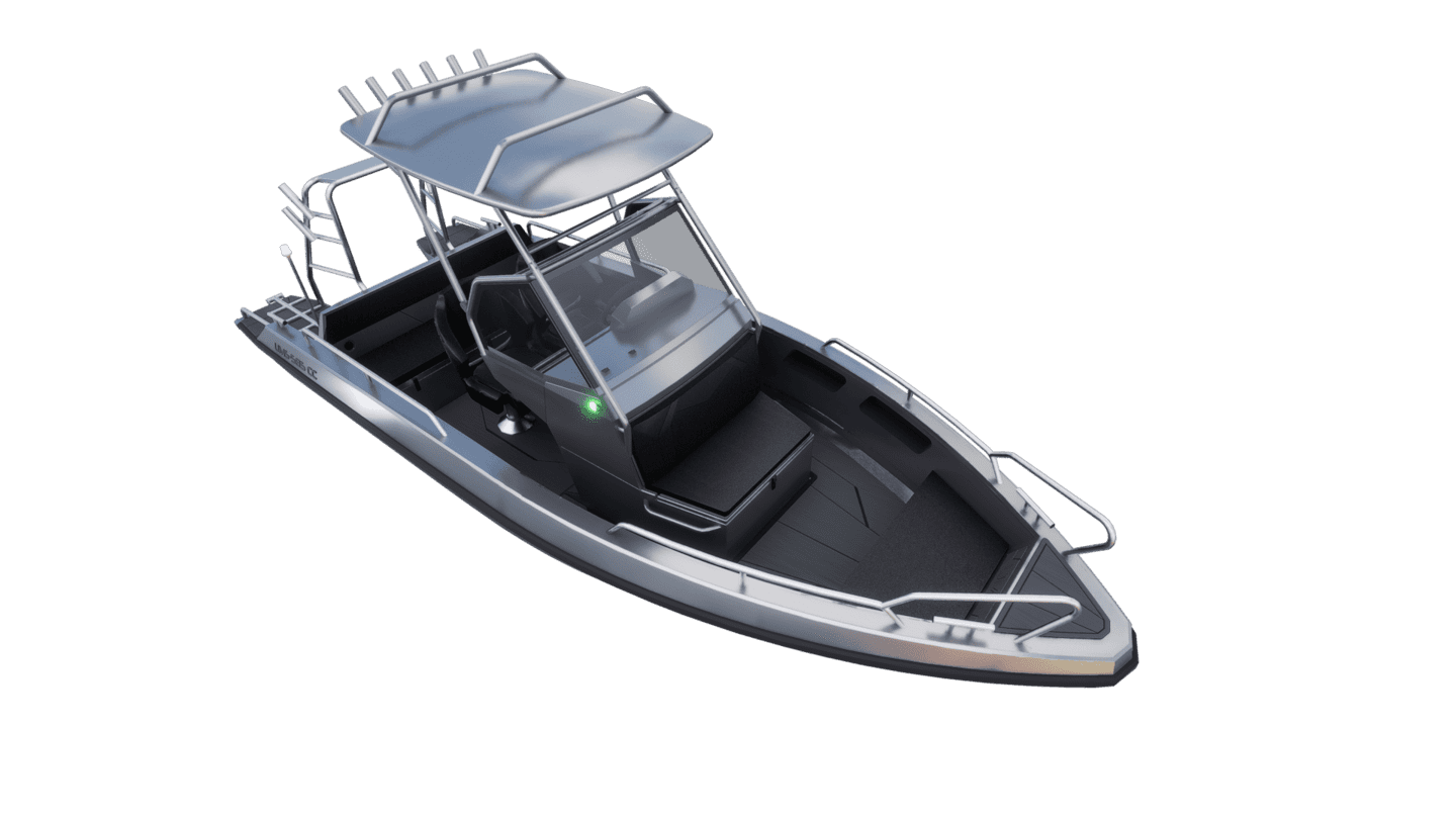 Aluminum boat UMS 585CC 19.5ft (Front view)