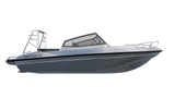 Aluminum boat UMS 655DC 21ft (Side view)