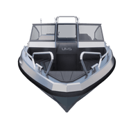 Aluminum boat UMS 655DC 21ft (Front view)