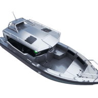 Aluminum boat UMS 700HT 23.5ft (Top view)