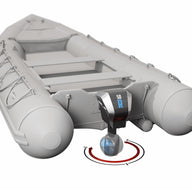 boat with electric steerable outboard motor 11 kw by rim drive technology Canada