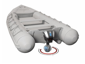 boat with electric steerable outboard motor 15 kw by rim drive technology Canada