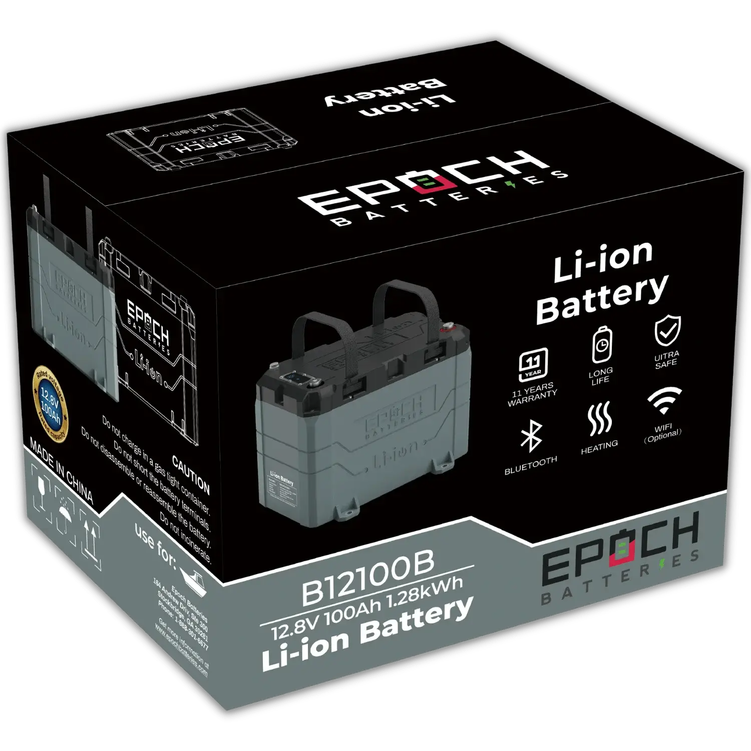 Buy Epoch 12v 100ah Lithium Marine Trolling Motor Batterie and other accessories in Canada and the United States