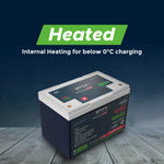 Epoch Batteries 12v 105ah Lifepo4 Battery heated