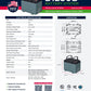 Epoch Lithium Marine Battery 12v 50ah electrical specifications in Canada