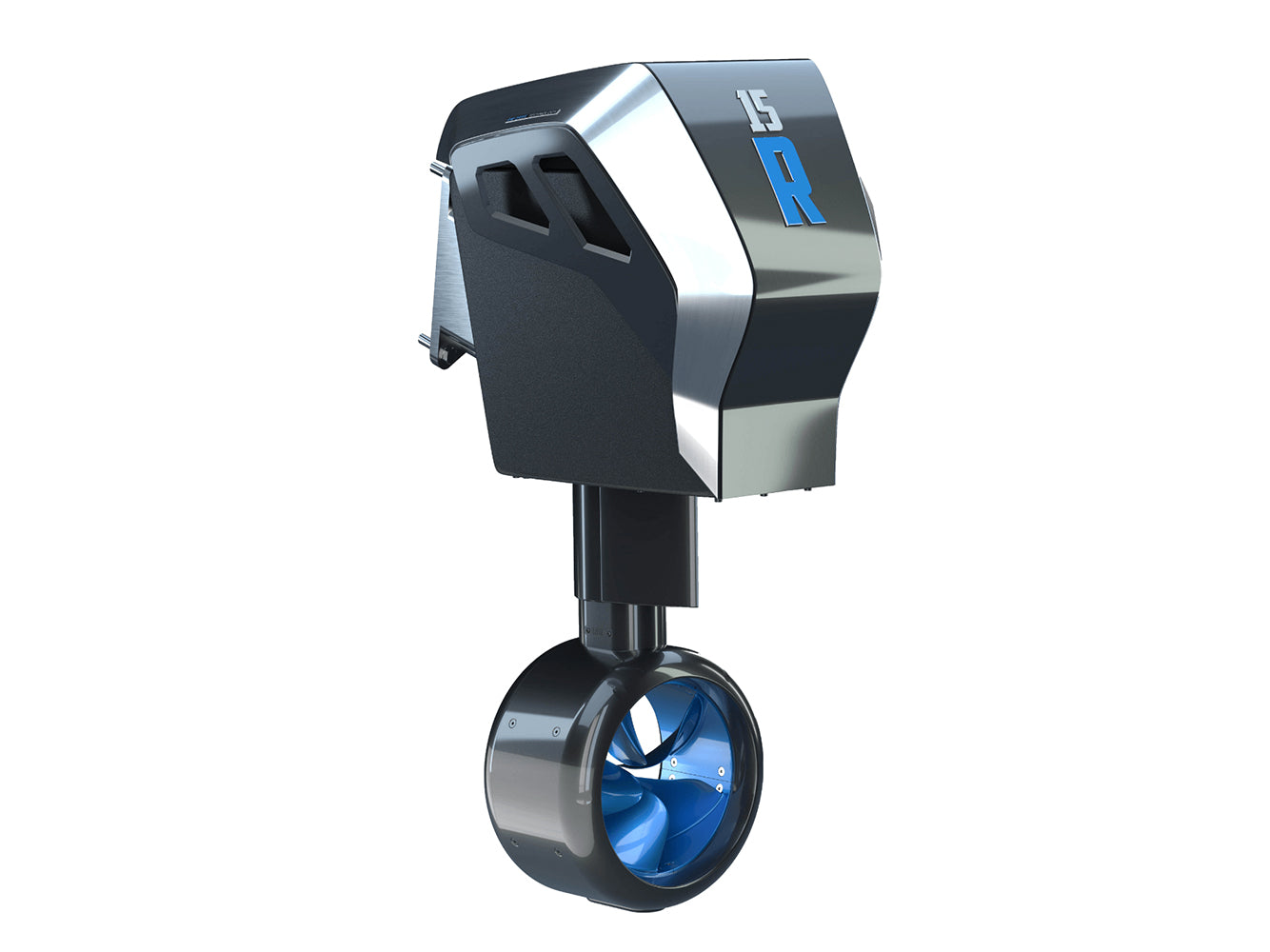 steerable electric outboard motor 15 kw by rim drive technology from Crabzz 