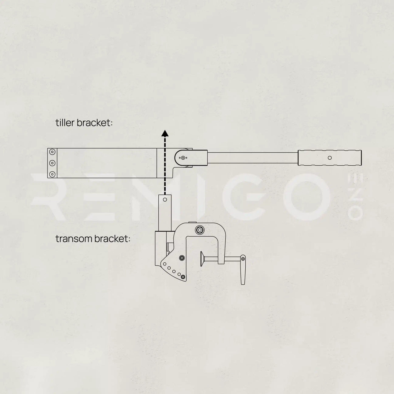 Remigo Spare Tiller Bracket Blueprint