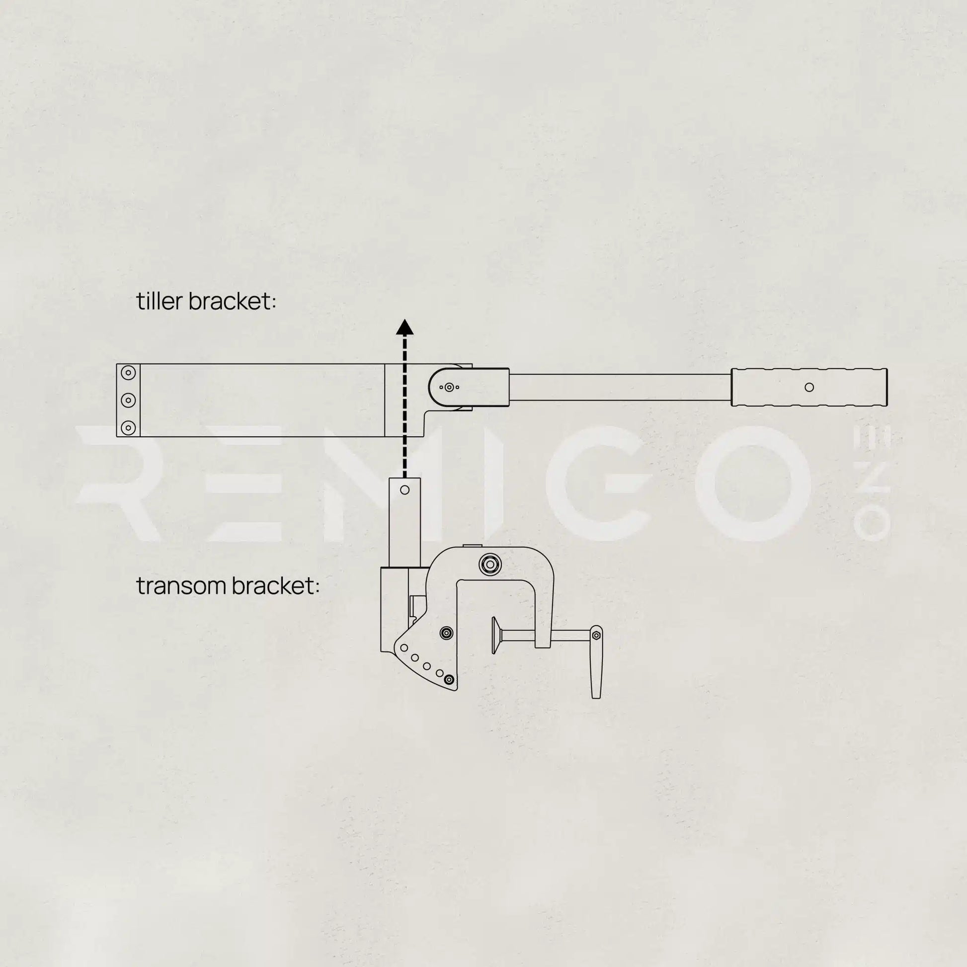 Remigo Spare Tiller Bracket Blueprint