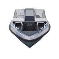 Front view of the UMS 585DC fishing boat.