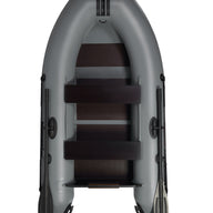 inflatable motor boat with slated floor