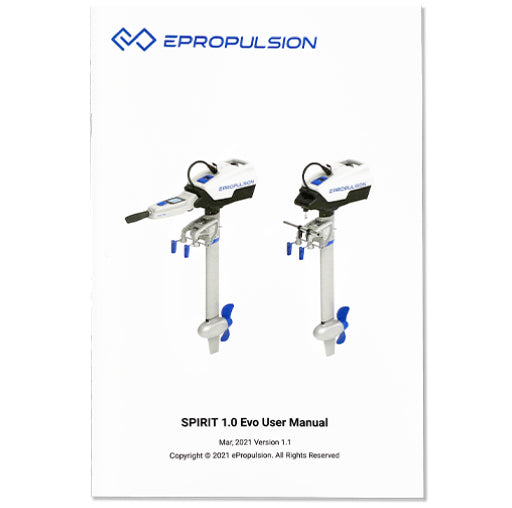 Electric Outboard Motor Epropulsion Spirit 1.0 Evo REMOTE 3HP 1kW