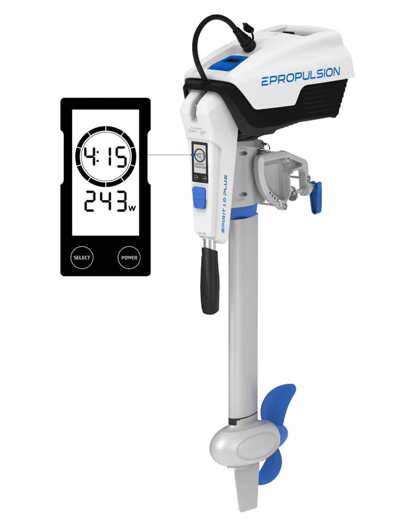 electro electric outboard motor for inflatable boat rib epropulsion spirit 1.0 evo