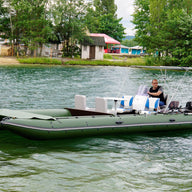 Inflatable Boat Catamaran Pontoon BoatHouse TM660 (FULL ACCESSORIES PACKAGE)