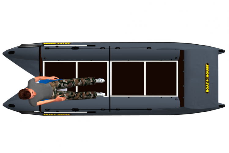 Inflatable Boat Pontoon Catamaran SF395 (Top view)