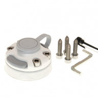 Universal lock and mounting pad for hardboard installation Borika NLB White
