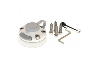 Universal lock and mounting pad for hardboard installation Borika NLB White