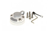 Universal lock and mounting pad for hardboard installation Borika NLB White